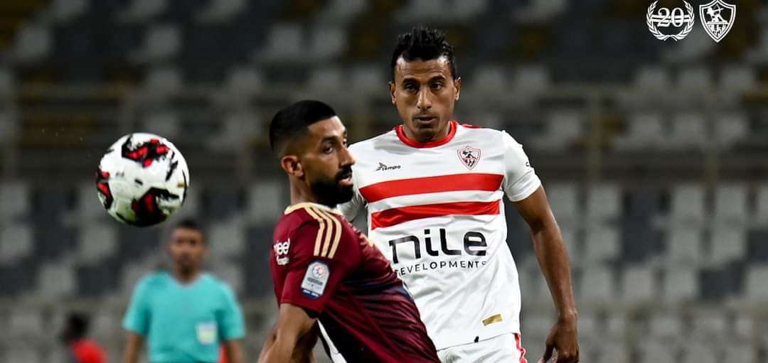 جانب من مباراة الزمالك المصري ضد الوحدة الإماراتي