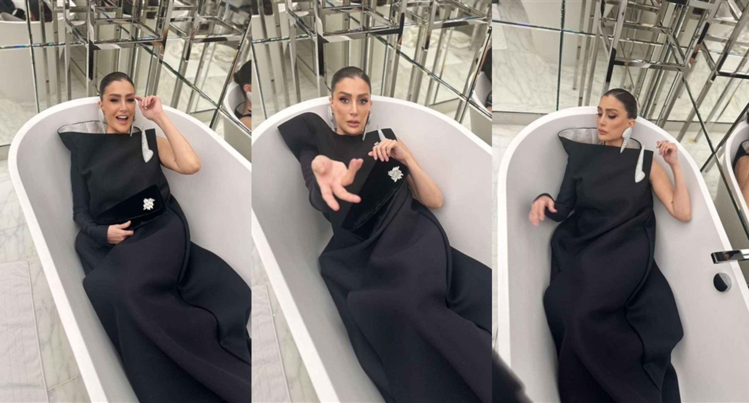 غادة عبدالرازق في جلسة تصوير غريبة