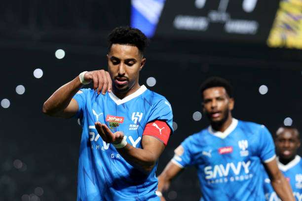 سالم الدوسري مع الهلال ضد النصر
