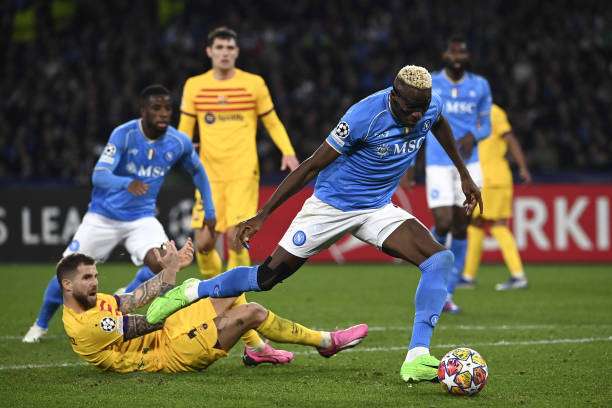 برشلونة ونابولي في دوري أبطال أوروبا