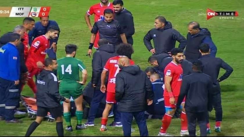 إصابة اللاعب أحمد رفعت بأزمة قلبية