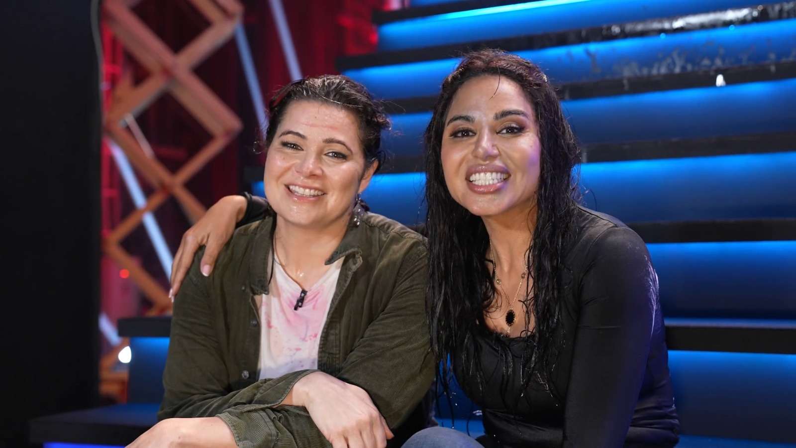 نسرين امين ويسرا اللوزي في برنامج رامز جاب من الآخر