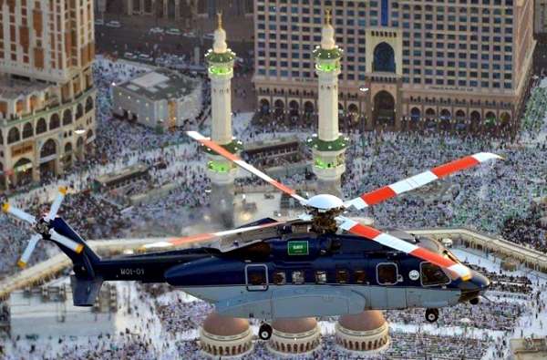 طائرات الأمن في سماء مكة